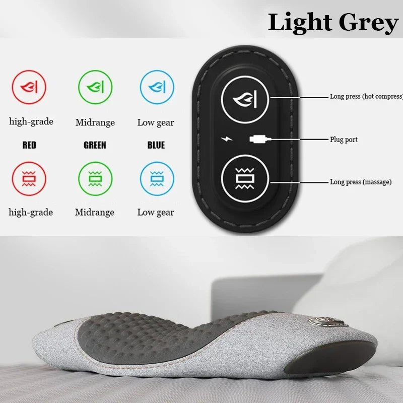 Back Pillow Heating Vibration Sleep Cushion Lumbar Support Massager Cushion Maternity Bed Sleeping Lumbar Support