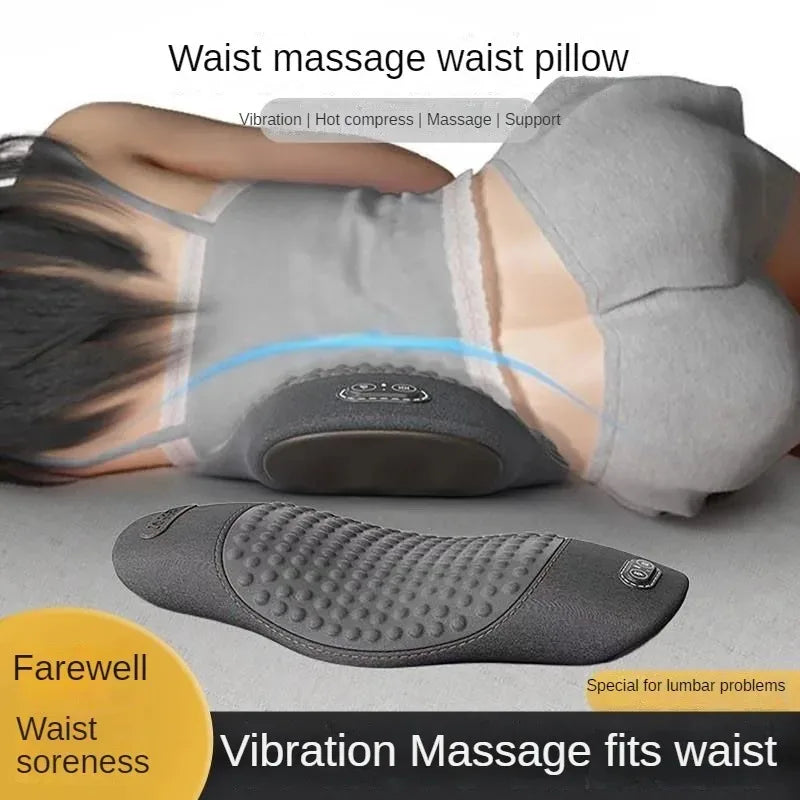 Back Pillow Heating Vibration Sleep Cushion Lumbar Support Massager Cushion Maternity Bed Sleeping Lumbar Support