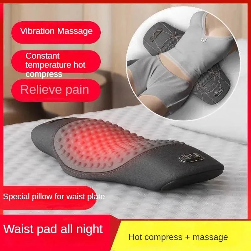 Back Pillow Heating Vibration Sleep Cushion Lumbar Support Massager Cushion Maternity Bed Sleeping Lumbar Support